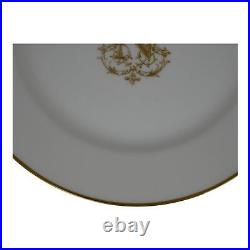 Sevres Napoleon III Service Des Bals Gold Monogram 9 Plate circa 1846 N Crown