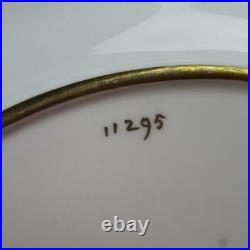 Shelley China Gold Encrusted Bands Scrolls Floral 12 Dinner Plates 10¼ 11295