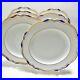 Six-6-Spode-Stafford-Blue-Leaf-10-1-2-Dinner-Plates-Gold-And-Blue-Scalloped-01-mo