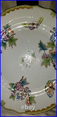 Special Order Herend Queen Victoria 10.5 Dinner Plate 2001 Rare No Gold