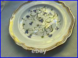 Spode Campanula bone china Y-8283-S Dinner plate dish gold lavender blue