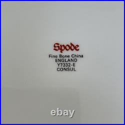 Spode Consul Cobalt SIX 10 5/8 Dinner Plates Bone China England 22 kt Gold