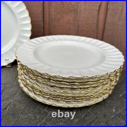 Spode Corinth Gold Trim Dinner Plates Set Of 12 England Bone China