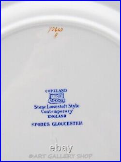 Spode England Y2649 GLOUCESTER BLUE & GOLD 10-1/4 DINNER PLATES Set of 6