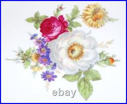 Stunning Set 6 Mitterteich Bavaria Germany Meissen Floral 10 5/8 Dinner Plates