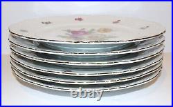 Stunning Set 6 Mitterteich Bavaria Germany Meissen Floral 10 5/8 Dinner Plates