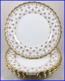 Stunning Spode China Fleur De Lys Gold Y8063 Large Dinner Plates X 6 St