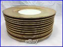 Stunning Superior Bavaria 22k GOLD Encrusted Dinner Plates Set of 11 SUB63