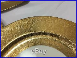 Stunning Superior Bavaria 22k GOLD Encrusted Dinner Plates Set of 11 SUB63