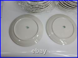 Syracuse China DEVILLE GREEK KEY & WHEAT 25 9 DINNER PLATES Black Gold 1958