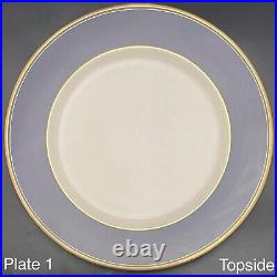 Syracuse China Old Ivory Royal Court Cobalt Blue Dinner Plates 6pc USA 10.5dia