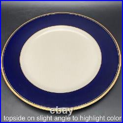 Syracuse China Old Ivory Royal Court Cobalt Blue Dinner Plates 6pc USA 10.5dia