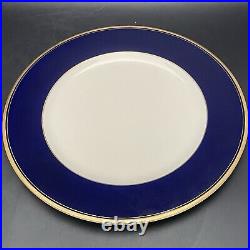 Syracuse China Old Ivory Royal Court Cobalt Blue Dinner Plates 6pc USA 10.5dia