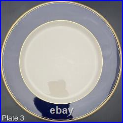 Syracuse China Old Ivory Royal Court Cobalt Blue Dinner Plates 6pc USA 10.5dia