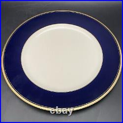 Syracuse China Old Ivory Royal Court Cobalt Blue Dinner Plates 6pc USA 10.5dia