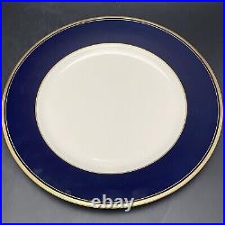 Syracuse China Old Ivory Royal Court Cobalt Blue Dinner Plates 6pc USA 10.5dia