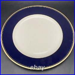 Syracuse China Old Ivory Royal Court Cobalt Blue Dinner Plates 6pc USA 10.5dia