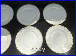 THEODORE HAVILAND LIMOGES FRANCE Dinner & Salad Plates White-cream Gold 1934