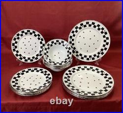 The Golden Rabbit Picnic Bowls, Plates, Jean Wilkes Ladybug 1999 Set of 18