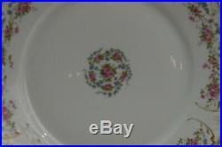 Theodore Haviland Limoges Double Gold Schleiger 1047 Rose Swags 6 Dinner Plates