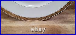 Theodore Haviland Limoges White gold leaf band 10 inch dinner plates Used 7ct Theodore Haviland Limoges White gold leaf band 10 inch dinner plates Used 7ct