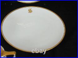 Thomas Bavaria Gold Monogrammed Sherratt's 10 Dinner Plates Creamer & Sugar Bowl