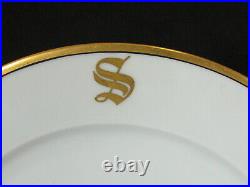 Thomas Bavaria Gold Monogrammed Sherratt's 10 Dinner Plates Creamer & Sugar Bowl