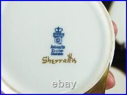 Thomas Bavaria Gold Monogrammed Sherratt's 10 Dinner Plates Creamer & Sugar Bowl