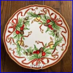 Tiffany & Co. Gold Red Holiday Garland Ribbon Berry plate