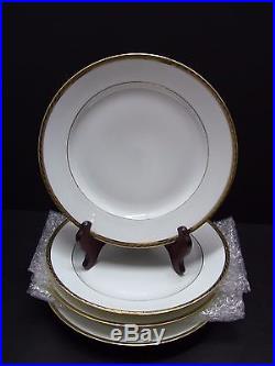 Tiffany & Co. Limoges GOLD BAND D'OR Dinner Plates / Set of 4