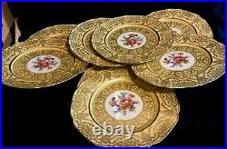 Tirschenreuth Bavaria Gold Encrusted 103/4 10pcs CABINET PLATES