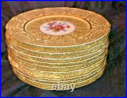 Tirschenreuth Bavaria Gold Encrusted 103/4 10pcs CABINET PLATES