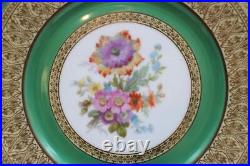 Tirschenreuther TIR170 Pattern Set of 12 Dinner Plates 10.75 Green Floral Gold Tirschenreuther TIR170 Pattern Set of 12 Dinner Plates 10.75 Green Floral Gold