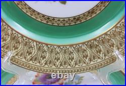 Tirschenreuther TIR170 Pattern Set of 12 Dinner Plates 10.75 Green Floral Gold Tirschenreuther TIR170 Pattern Set of 12 Dinner Plates 10.75 Green Floral Gold