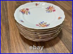 Ultra Rare Wawel 42-Pc Dinnerware Set Made in Poland Flowers, Gold Trim Ultra Rare Wawel 42-Pc Dinnerware Set Made in Poland Flowers, Gold Trim