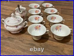 Ultra Rare Wawel 42-Pc Dinnerware Set Made in Poland Flowers, Gold Trim Ultra Rare Wawel 42-Pc Dinnerware Set Made in Poland Flowers, Gold Trim