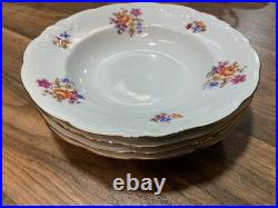 Ultra Rare Wawel 42-Pc Dinnerware Set Made in Poland Flowers, Gold Trim Ultra Rare Wawel 42-Pc Dinnerware Set Made in Poland Flowers, Gold Trim