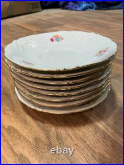 Ultra Rare Wawel 42-Pc Dinnerware Set Made in Poland Flowers, Gold Trim Ultra Rare Wawel 42-Pc Dinnerware Set Made in Poland Flowers, Gold Trim