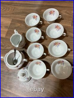 Ultra Rare Wawel 42-Pc Dinnerware Set Made in Poland Flowers, Gold Trim Ultra Rare Wawel 42-Pc Dinnerware Set Made in Poland Flowers, Gold Trim