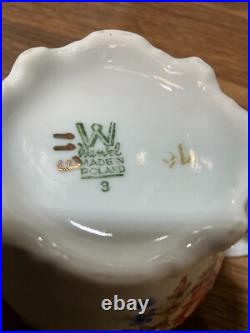 Ultra Rare Wawel 42-Pc Dinnerware Set Made in Poland Flowers, Gold Trim Ultra Rare Wawel 42-Pc Dinnerware Set Made in Poland Flowers, Gold Trim