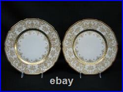 Unused 12 HEINRICH Gold Encrusted Porcelain 10.75 Dinner Service Plates 1940's