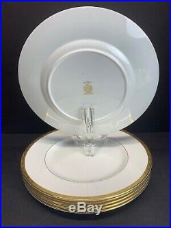 VTG Minton Winchester Demitasse K132 Gold Trim Dinner Plates 10.50 Set Of 6