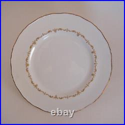VTG. Royal Worcester, Gold Chantilly, Discontinued Dinner Plates (8)