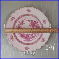 VTG Set of 2 Herend Hungary Indian Basket Porcelain 10.25 inch Dinner Plates VTG Set of 2 Herend Hungary Indian Basket Porcelain 10.25 inch Dinner Plates