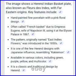 VTG Set of 2 Herend Hungary Indian Basket Porcelain 10.25 inch Dinner Plates VTG Set of 2 Herend Hungary Indian Basket Porcelain 10.25 inch Dinner Plates