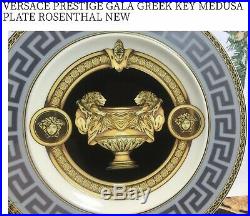Versace Prestige Gala Plate Black Gold Medusa Dinner Table Decor Rosenthal New