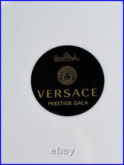 Versace x Rosenthal Prestige Gala Black Gold Silver Pattern Dinner Plate 10.5