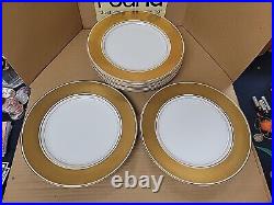 Vintage 1978 Fitz & Floyd GOLD RONDELET Dinner Plate GILT Band Lot Of 7