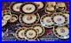 Vintage-Angelica-Kauffman-Art-Black-Gold-Dinnerware-22K-Gold-Trim-28pcs-Read-01-tt