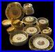 Vintage-Angelica-Kauffman-Art-Black-Gold-Dinnerware-Guaranteed-22K-Gold-Trim-01-pzr